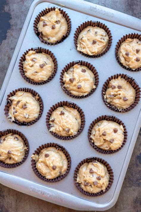 Chocolate Chip Peanut Butter Muffins - Veggie Desserts