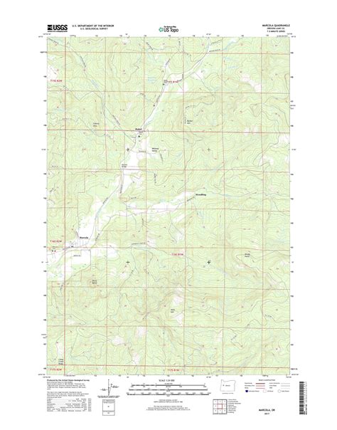 MyTopo Marcola, Oregon USGS Quad Topo Map