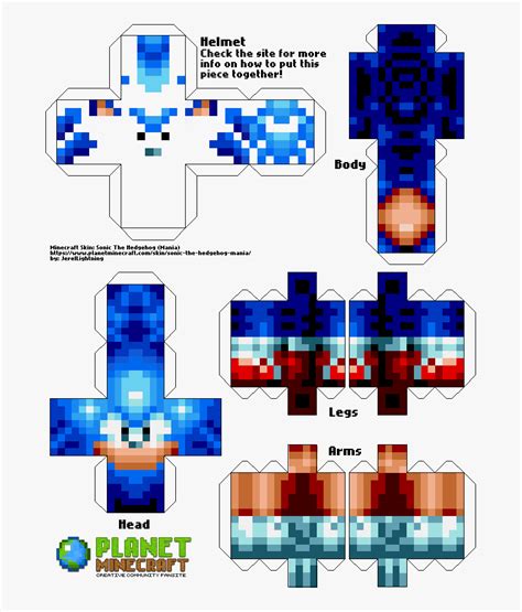 Skin De Sonic Para Minecraft, HD Png Download - kindpng