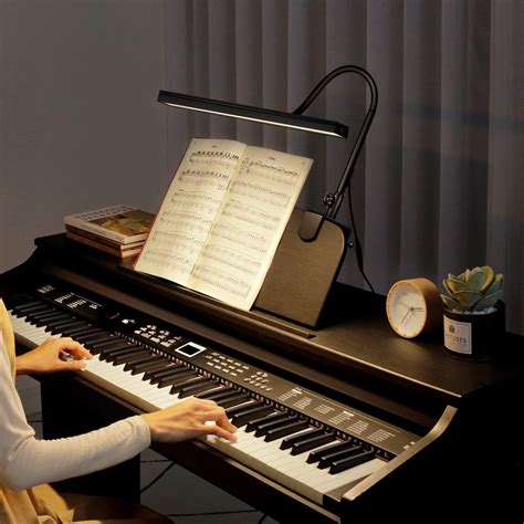 BOLOWEI 22” LED Piano Lamp, 10W Professional Piano Light with Clamp - Eyes-Care, 3 Color Modes ...