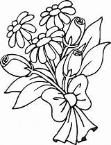 Flower Bouquet Coloring Pages Adult sketch template