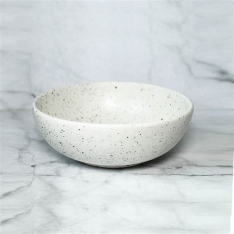 White Matte with Black Speckle Cereal Bowl | TANTERI CERAMICS