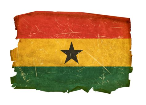 Ghana Flag Old Isolated On White Background Stained, Backgrounds ...