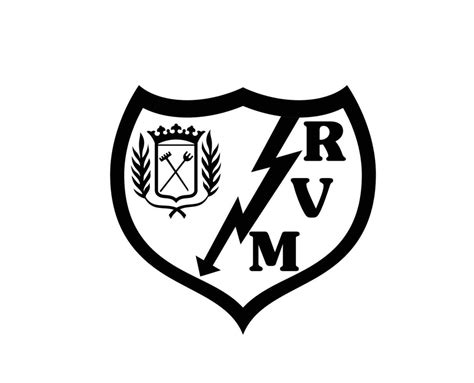 Rayo Vallecano Club Symbol Logo Black La Liga Spain Football Abstract Design Vector Illustration ...