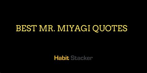 26 Best Mr. Miyagi Quotes That Will Inspire You - Habit Stacker