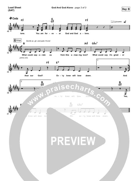 God And God Alone Sheet Music PDF (Chris Tomlin) - PraiseCharts