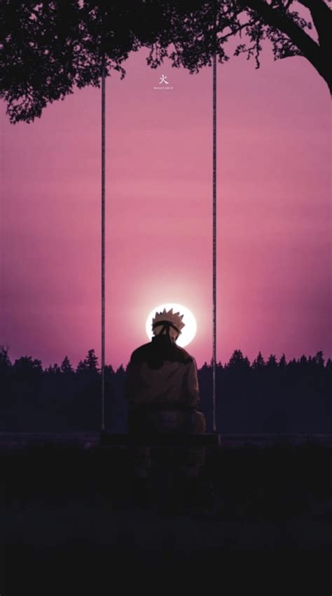 Naruto, atmosphere, sky, deep, swing, sad, sunset, tree HD phone wallpaper | Pxfuel