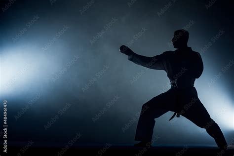 Taekwondo action isolated by a young man Stock Photo | Adobe Stock