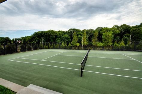 Backyard Tennis Court Tennis Court Backyard, Residential Landscaping, Union County ...