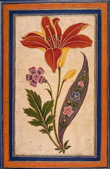 Muhammad Mahdi Flower Study Mid-18th century - still life quick heart