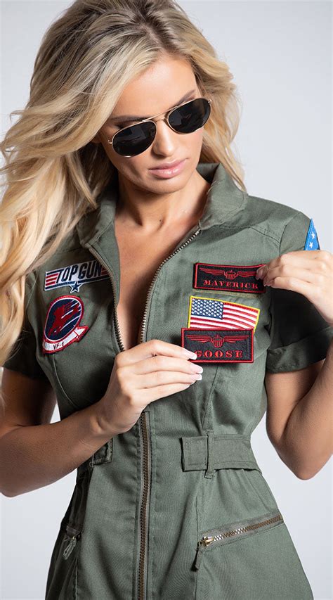 Womens Top Gun Costume, Top Gun Women's Flight Dress, Womens Sexy Air ...