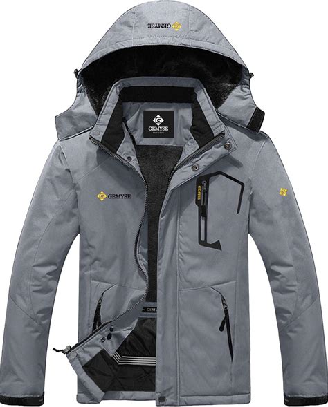 GEMYSE Men's Mountain Waterproof Ski Snow Jacket Winter Windproof Rain ...