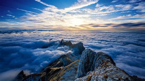 Sea of Clouds Horizon - HD Wallpaper