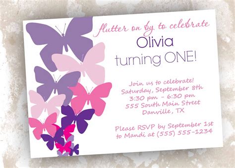 Butterfly Invitations Printable // Birthday by PrimroseAndPark