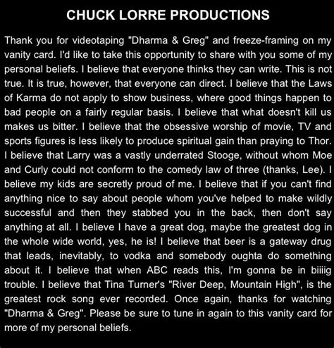 Vanity Card #1 www.chucklorre.com | Chuck lorre vanity cards, Memes quotes, Chuck lorre