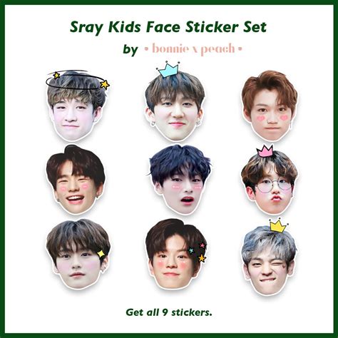 Stray Kids Face Sticker Set, K-Wave on Carousell