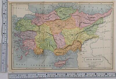 ANCIENT & CLASSICAL MAP ASIA MINOR PAPHLAGONIA GALATIA CYPRUS CARIA ...