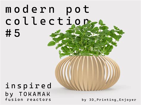 modern pot collection #5 - inspired by tokamak design. by 3D_Printing_Enjoyer | Download free ...