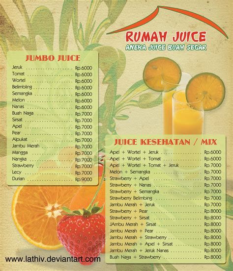 juice menu by lathiv on DeviantArt