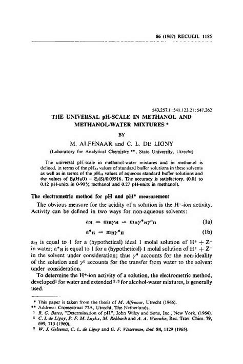 (PDF) The universal pH-scale in methanol and methanol-water mixtures - DOKUMEN.TIPS