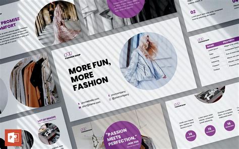 Fashion Shop Presentation PowerPoint template for $16