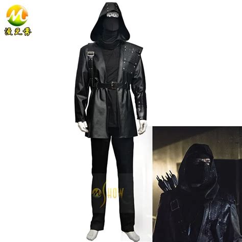 New Green Arrow Cosplay Costume Green Arrow Suit Merlyn the Dark Archer ...