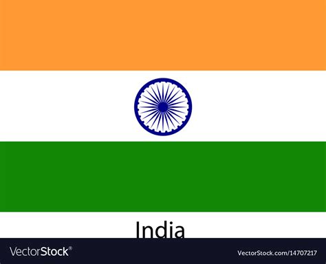 India flag official colors and proportion Vector Image