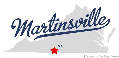 Map of Martinsville, VA, Virginia