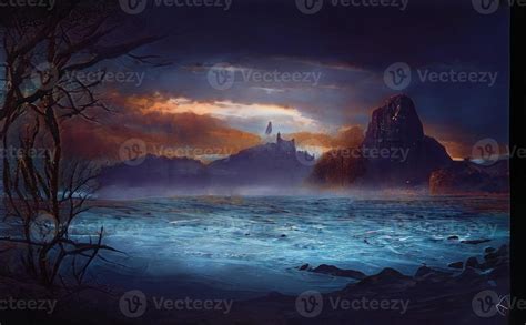 Mountains Fantasy World 3d 10552563 Stock Photo at Vecteezy