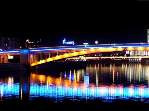 hokum: Moscow night light river reflections #2