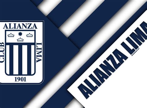 Club Alianza Lima, 4k, logo, white blue abstraction, Peruvian football ...