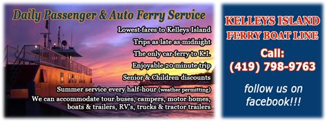 Kelleys Island Ferry Boat Line providing passenger transportation across Lake Erie from ...