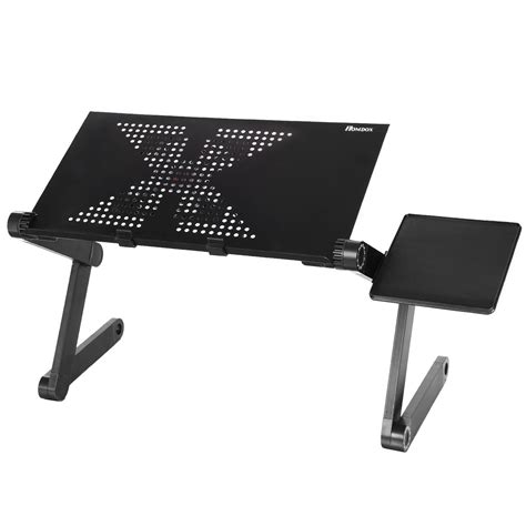 Folding Adjustable Laptop Desk With Ventilation Tray And Cooling Fan HITC - Walmart.com ...