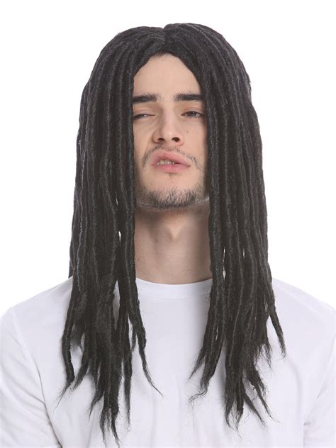 Perücke Dreadlocks Rasta Schwarz lang91587-ZA103