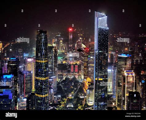 Guangzhou city, guangdong province building at night Stock Photo - Alamy