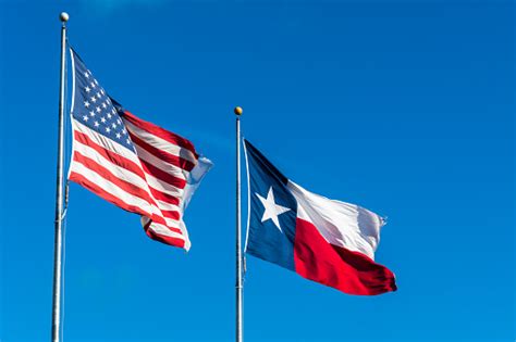 American Flag And Texas Flag Stock Photo - Download Image Now - iStock