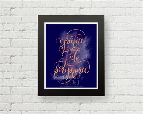 Sola Gratia, Sola Fide, Sola Scriptura PRINT FREE SHIPPING Solas ...