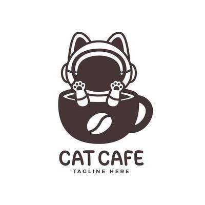 Cat Cafe Logo Vector Art, Icons, and Graphics for Free Download