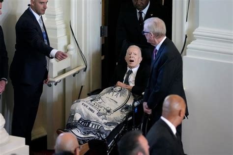 PHOTOS: A frail-looking Jimmy Carter attends Rosalynn Carter's tribute ...