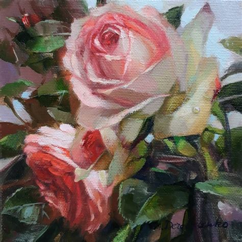 Roses Flowers Painting on Canvas Original Flower Rose Art in - Etsy Australia