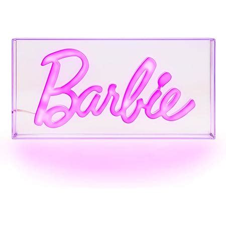 Amazon.com: Paladone Barbie Logo LED Neon Pink Sign, Licensed Barbie Merchandise and Barbiecore ...