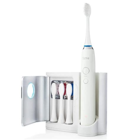 Electric Rechargeable Toothbrush w/UV Sanitizer and 12 Replacement ...