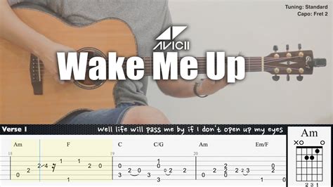 Wake Me Up - Avicii | Fingerstyle Guitar | TAB + Chords + Lyrics - YouTube