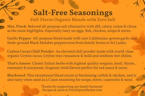 The Best Organic, Salt-Free Seasonings | Pinch Spice Market