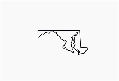 Maryland SVG Maryland Outline Svg Maryland SVG Outline of Maryland Svg ...