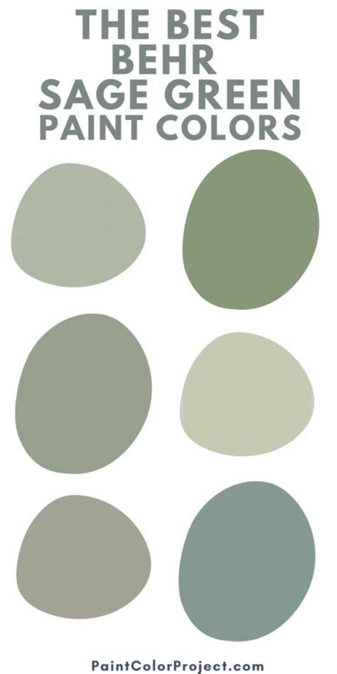 The 7 best Behr Sage Green paint colors - The Paint Color Project