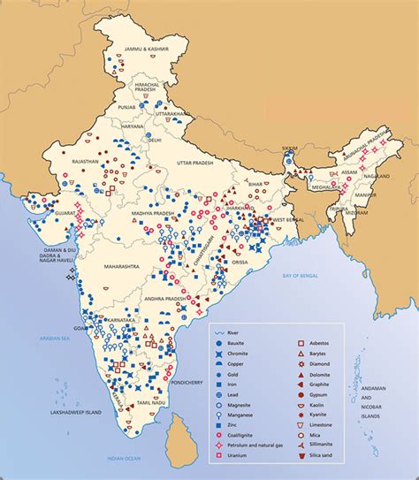 Mineral Distribution in India | India map, India, Coalfield