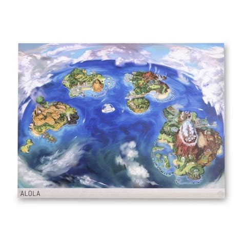 Alola Pokémon Region Maps Poster | Pokémon Center UK Official Site