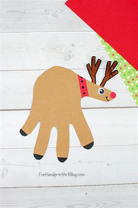 Reindeer Paper Craft for Christmas - Fun Handprint Art