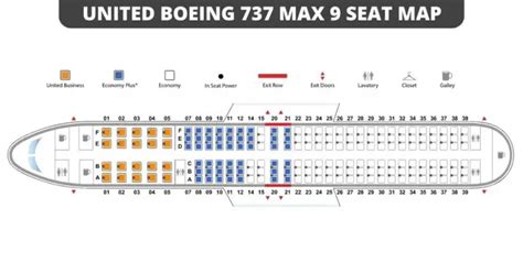 Boeing 737 MAX 9 Seat Map With Airline Configuration